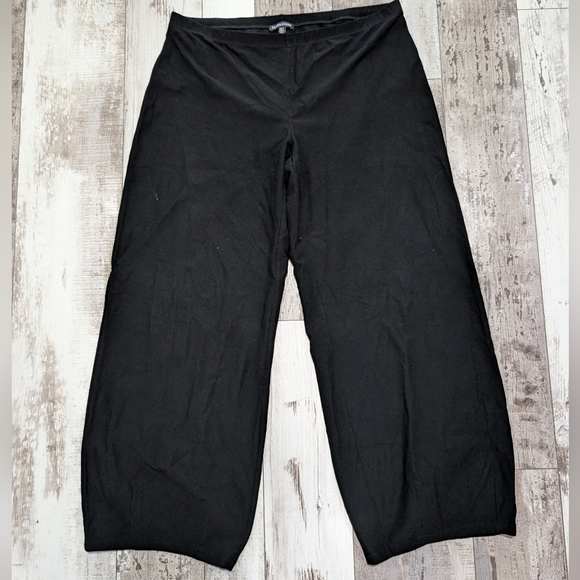 Eileen Fisher Washable wide leg Crepe Pant black size m - Picture 2 of 9